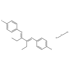 3,4-Bis[(N-4-fluorophenyl)imino]hexane-nickel(II)-dibromide结构式