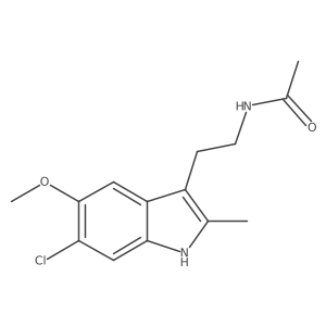 N-[2-(6-Chloro-5-methoxy-2-methyl-1H-indol-3-YL)ethyl]acetamide Structure