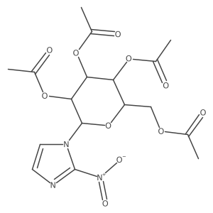 2-Nitro-1-(2-O,3-O,4-O,6-O-tetraacetyl-beta-D-glucopyranosyl)-1H-imidazole结构式