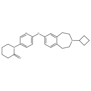 1-[6-[(3-Cyclobutyl-2,3,4,5-tetrahydro-1H-3-benzazepin-7-yl)oxy]-3-pyridinyl]-2-piperidinone结构式