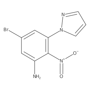 5-Bromo-2-nitro-3-pyrazol-1-yl-phenylamine Structure