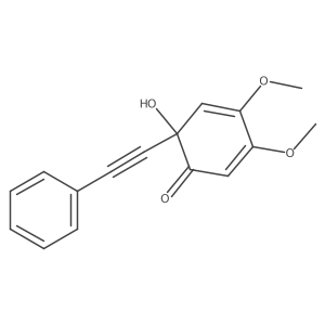 6-Hydroxy-3,4-dimethoxy-6-(phenylethynyl)-2,4-cyclohexadien-1-one Structure