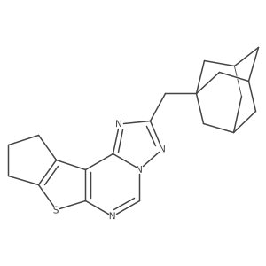 2-(1-Adamantylmethyl)-9,10-dihydro-8H-cyclopenta[4,5]thieno[3,2-E][1,2,4]triazolo[1,5-C]pyrimidine结构式