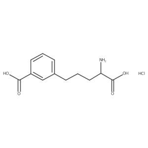 3-(4-Amino-4-carboxybutyl)benzoic acid hydrochloride结构式