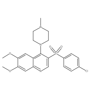3-(4-Chlorobenzenesulfonyl)-6,7-dimethoxy-4-(4-methylpiperazin-1-yl)quinoline Structure