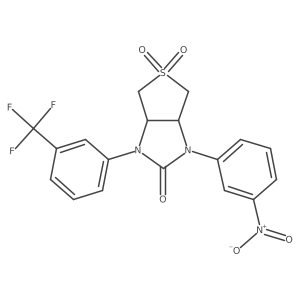 1-(3-nitrophenyl)-3-(3-(trifluoromethyl)phenyl)tetrahydro-1H-thieno[3,4-d]imidazol-2(3H)-one 5,5-dioxide结构式