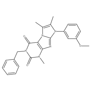 3-benzyl-8-(3-methoxyphenyl)-1,6,7-trimethyl-1H-imidazo[2,1-f]purine-2,4(3H,8H)-dione Structure