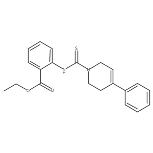 Ethyl 2-[(4-phenyl-1,2,3,6-tetrahydropyridine-1-carbothioyl)amino]benzoate结构式