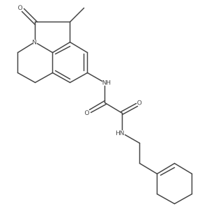 N1-(2-(cyclohex-1-en-1-yl)ethyl)-N2-(1-methyl-2-oxo-2,4,5,6-tetrahydro-1H-pyrrolo[3,2,1-ij]quinolin-8-yl)oxalamide结构式