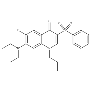 7-(diethylamino)-6-fluoro-3-(phenylsulfonyl)-1-propylquinolin-4(1H)-one Structure