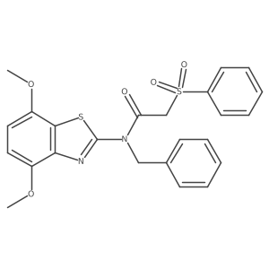 N-benzyl-N-(4,7-dimethoxybenzo[d]thiazol-2-yl)-2-(phenylsulfonyl)acetamide结构式