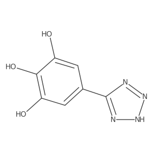 5-(1H-tetrazol-5-yl)benzene-1,2,3-triol结构式