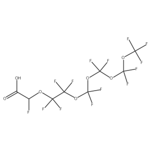 2,4,4,5,5,7,7,9,9,11,11,13,13,13-Tetradecafluoro-3,6,8,10,12-pentaoxatridecanoic acid Structure