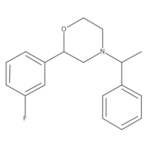 (2R)-2-(3-Fluorophenyl)-4-[(1S)-1-phenylethyl]morpholine结构式