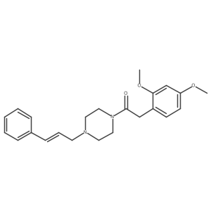2-(2,4-Dimethoxyphenyl)-1-[4-(3-phenyl-2-propen-1-yl)-1-piperazinyl]ethanone Structure