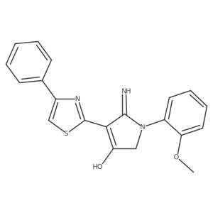 5-amino-1-(2-methoxyphenyl)-4-(4-phenyl-1,3-thiazol-2-yl)-1,2-dihydro-3H-pyrrol-3-one Structure