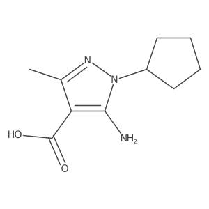 5-Amino-1-cyclopentyl-3-methyl-1H-pyrazole-4-carboxylic acid结构式