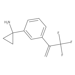 Cyclopropanamine, 1-[3-[1-(trifluoromethyl)ethenyl]phenyl]- Structure