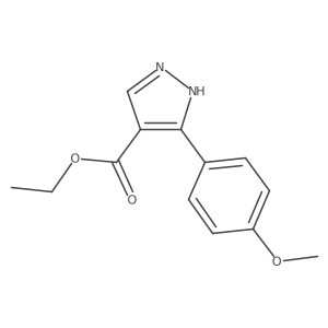 ethyl 5-(4-methoxyphenyl)-1H-pyrazole-4-carboxylate Structure