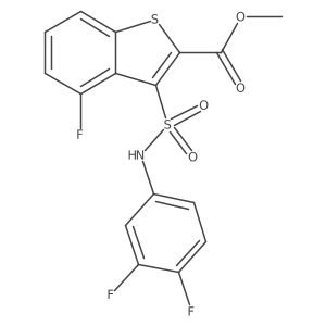 Methyl 3-[(3,4-difluorophenyl)sulfamoyl]-4-fluoro-1-benzothiophene-2-carboxylate Structure