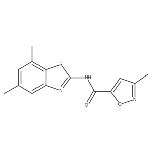 N-(5,7-dimethylbenzo[d]thiazol-2-yl)-3-methylisoxazole-5-carboxamide Structure