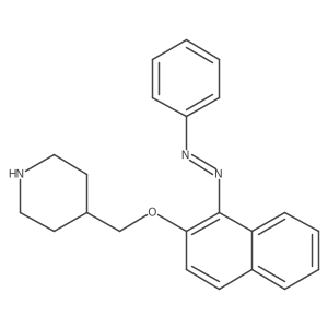 4-[({1-[(E)-2-Phenyldiazenyl]-2-naphthyl}oxy)-methyl]piperidine Structure