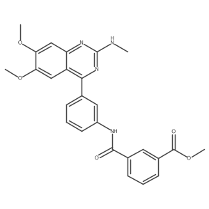 Methyl 3-(3-(6,7-dimethoxy-2-(methylamino)quinazolin-4-yl)phenylcarbamoyl)benzoate结构式