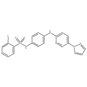 N-(4-((6-(1H-pyrazol-1-yl)pyridazin-3-yl)amino)phenyl)-2-fluorobenzenesulfonamide Structure