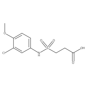 3-[[(3-Chloro-4-methoxyphenyl)amino]sulfonyl]propanoic acid结构式