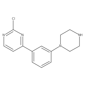 2-Chloro-4-[3-(1-piperazinyl)phenyl]pyrimidine结构式