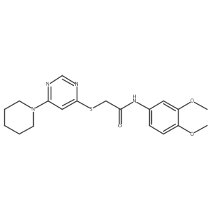 N-(3,4-dimethoxyphenyl)-2-((6-(piperidin-1-yl)pyrimidin-4-yl)thio)acetamide Structure