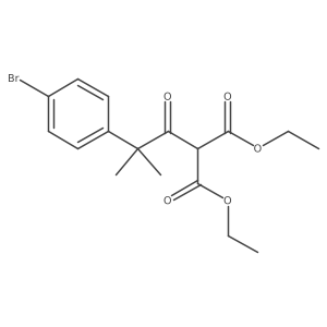Diethyl 2-(2-(4-bromophenyl)-2-methylpropanoyl)malonate Structure