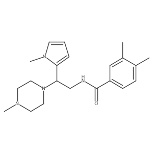3,4-dimethyl-N-(2-(1-methyl-1H-pyrrol-2-yl)-2-(4-methylpiperazin-1-yl)ethyl)benzamide结构式