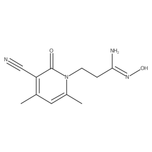 3-(3-Cyano-4,6-dimethyl-2-oxo-2H-pyridin-1-YL)-N-hydroxy-propionamidine结构式