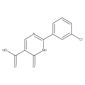 2-(3-Chlorophenyl)-6-oxo-1,6-dihydropyrimidine-5-carboxylic acid结构式