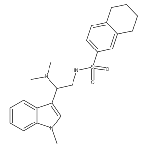 N-(2-(dimethylamino)-2-(1-methyl-1H-indol-3-yl)ethyl)-5,6,7,8-tetrahydronaphthalene-2-sulfonamide Structure