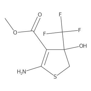 2-Amino-4-hydroxy-4-(trifluoromethyl)-4,5-dihydrothiophene-3-carboxylic acid methyl ester Structure