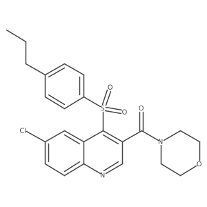 (6-Chloro-4-((4-propylphenyl)sulfonyl)quinolin-3-yl)(morpholino)methanone Structure