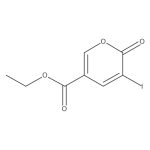 Ethyl 3-iodo-2-oxo-2H-pyran-5-carboxylate结构式