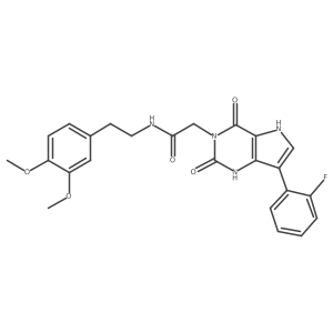 N-(3,4-dimethoxyphenethyl)-2-(7-(2-fluorophenyl)-2,4-dioxo-1H-pyrrolo[3,2-d]pyrimidin-3(2H,4H,5H)-yl)acetamide结构式