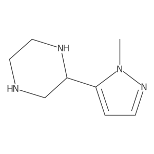 2-(1-methyl-1H-pyrazol-5-yl)piperazine Structure