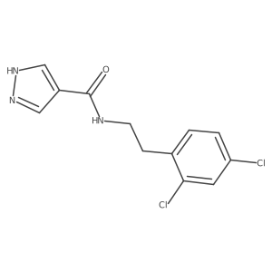 N-(2,4-Dichlorophenethyl)-1H-pyrazole-4-carboxamide结构式