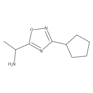 1-(3-Cyclopentyl-1,2,4-oxadiazol-5-yl)ethan-1-amine Structure
