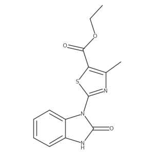 ethyl 4-methyl-2-(2-oxo-2,3-dihydro-1H-benzo[d]imidazol-1-yl)thiazole-5-carboxylate结构式
