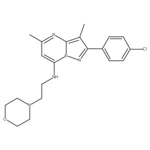 2-(4-chlorophenyl)-3,5-dimethyl-N-[2-(morpholin-4-yl)ethyl]pyrazolo[1,5-a]pyrimidin-7-amine结构式