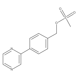 4-(Pyrazin-2-yl)benzyl methanesulfonate结构式
