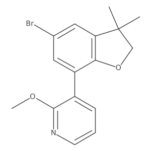 3-(5-Bromo-2,3-dihydro-3,3-dimethyl-7-benzofuranyl)-2-methoxypyridine Structure