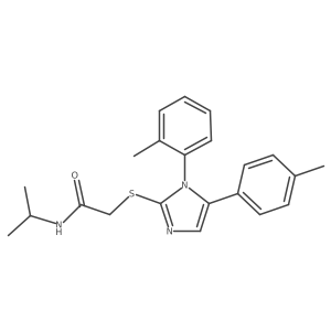 N-isopropyl-2-((1-(o-tolyl)-5-(p-tolyl)-1H-imidazol-2-yl)thio)acetamide结构式