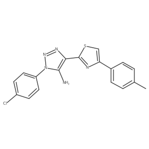 1-(4-chlorophenyl)-4-[4-(4-methylphenyl)-1,3-thiazol-2-yl]-1H-1,2,3-triazol-5-amine结构式