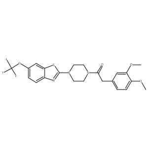 2-(3,4-Dimethoxyphenyl)-1-(4-(6-(trifluoromethoxy)benzo[d]thiazol-2-yl)piperazin-1-yl)ethanone Structure